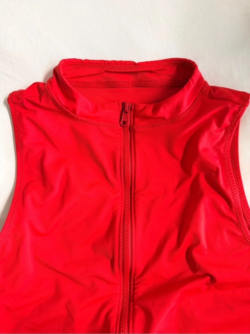Skims Red Zip-Front One-Piece Swimsuit XL